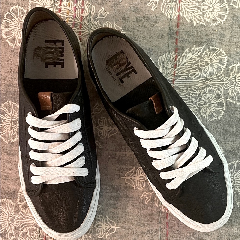 Frye 100% genuine leather Black and white lace up Sneakers - Picture 14 of 14